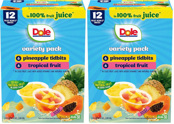 Dole Pineapple Tidbits and Tropical Fruit in 100% Juice - Dole Fruit