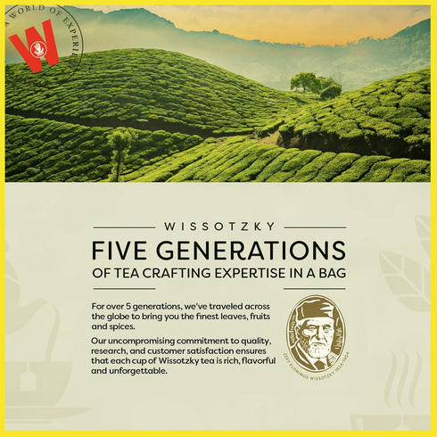 Wissotzky Chamomile Tea with Nana Mint, Herbal Tea, 20 Tea Bags, Caffeine Free