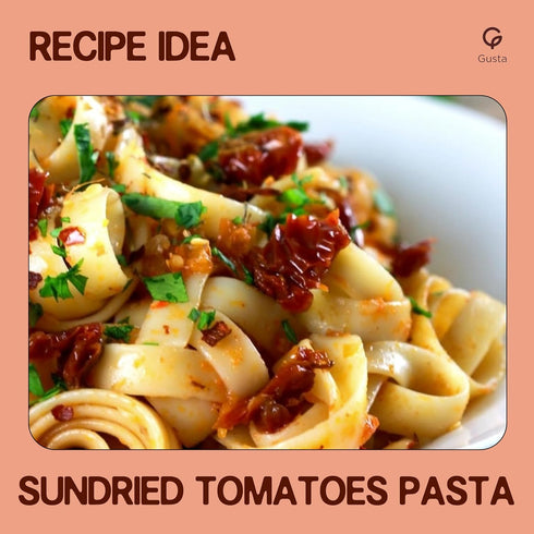 9.88oz Gusta Sun Dried Tomatoes in Olive Oil on a Bed of Spices - Made in Italy - Organic Sundried Tomato Glass Jar