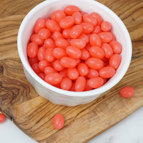 1 Pink Jelly Beans, Pound Bulk Bag, Pink Candy, Strawberry Flavor, The Hampton Popcorn & Candy Company