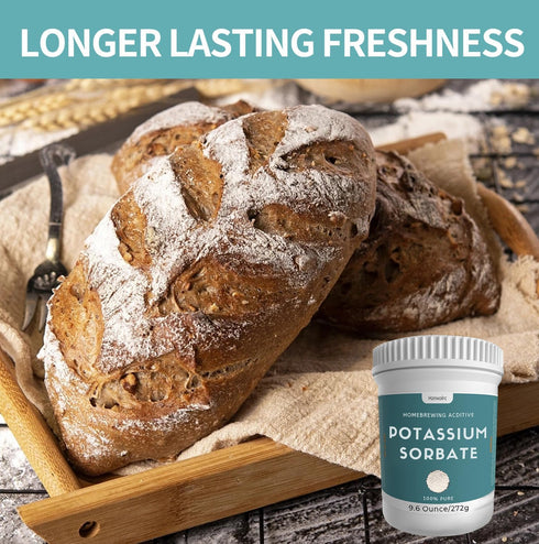 9.6 oz 100% Potassium Sorbate, Pure, Food Grade, Premium Potassium Sorbate for Wine Making, Home Brewing, Cakes, Soft