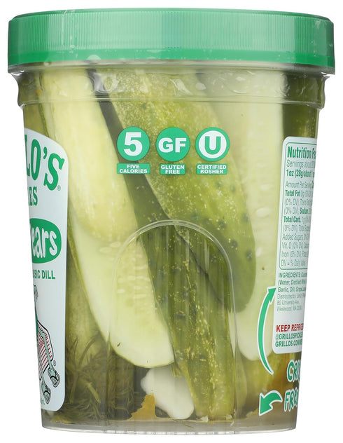 Grillo's 32 GRILLOS PICKLES Classic Dill Pickle Spears, FZ
