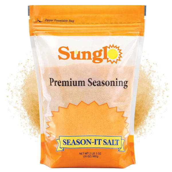 Sunglo Season-It Buttery Salt, Popcorn Salt 35oz Resealable Bag, Movie Theater Popcorn