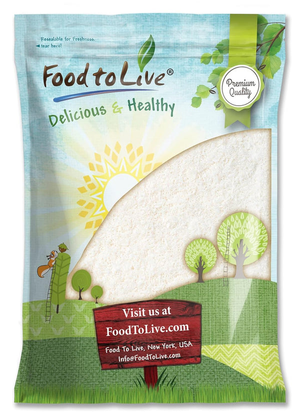 Food to Live - Shredded Coconut, 5 Pounds Unsweetened Coconut Flakes, Desiccated,