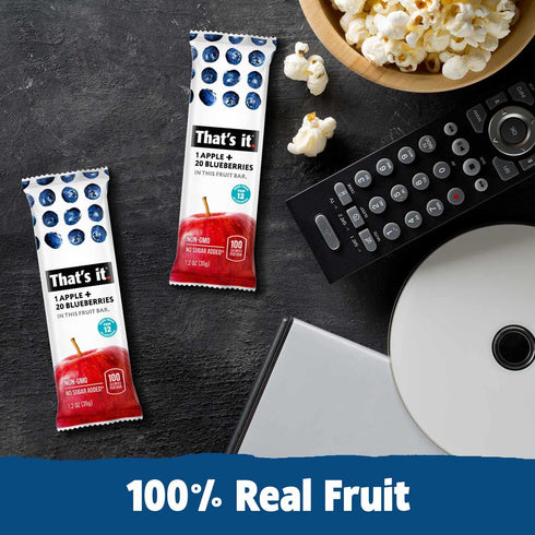 Pack (20 Pack) 100% Thats it. Fruit Bars Variety | Natural Fruit Snacks, Gluten-Free, Vegan & Low Carb | Healthy Snack
