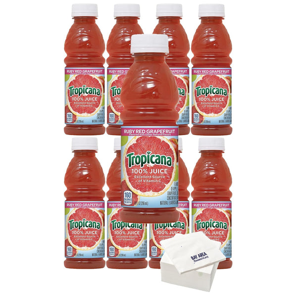 BAY AREA MARKETPLACE Tropicana Fruit Juice 10oz. bottles (Ruby Red Grapefruit) pack of 8