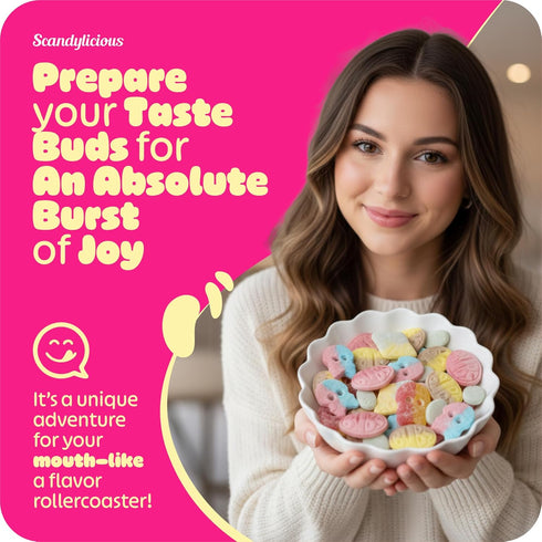 Bubs Swedish Candy Mix - Sweet Assorted Confection Collection with Skull and Bub Shapes, Sour and Sweet Flavors