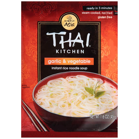Thai Kitchen Instant Rice Noodle Soup, Garlic and Vegetables, 1.6-Ounce Unit (Pack