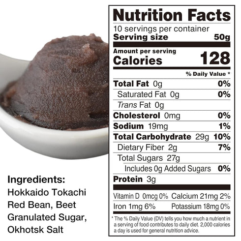 17.6OZ(500g) chaganju Red Bean Paste, Adzuki Beans, Japanese Mochi Rice Cake Anko, Strained KOSHIAN -VEGAN