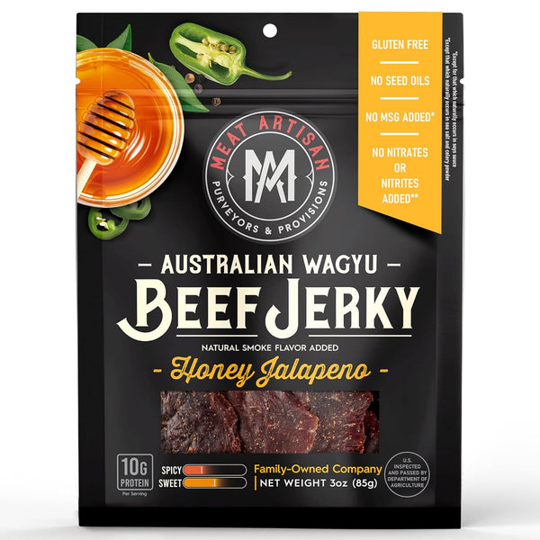 Meat Artisan Beef Jerky - Australian Wagyu Honey Jalapeo - High Protein