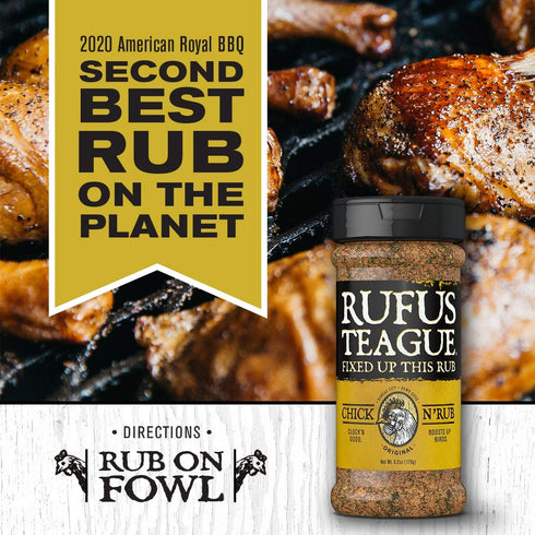 Rufus Teague Chick N' Rub, 6.2 oz - Premium BBQ Rub