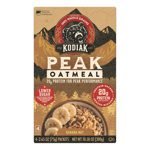 Packets, Protein,100% 6 4 packets 24 packets) Kodiak Cakes Peak Instant Oatmeal Banana Nut, High Whole Grains, box
