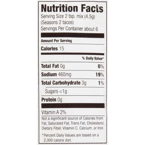 Packet, 1 oz(Pack 24) McCormick Classic Taco Seasoning Mix Mild