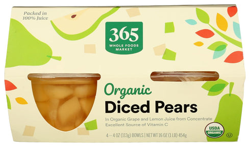 365 by Whole Foods Market, Organic Diced Pears, 16 Ounce