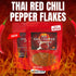 3.5oz EZ THAI - Chili Pepper Flakes - Thai Red Chilli Crushed Powder Seasoning Spice for Chinese, Mexican, & Asian