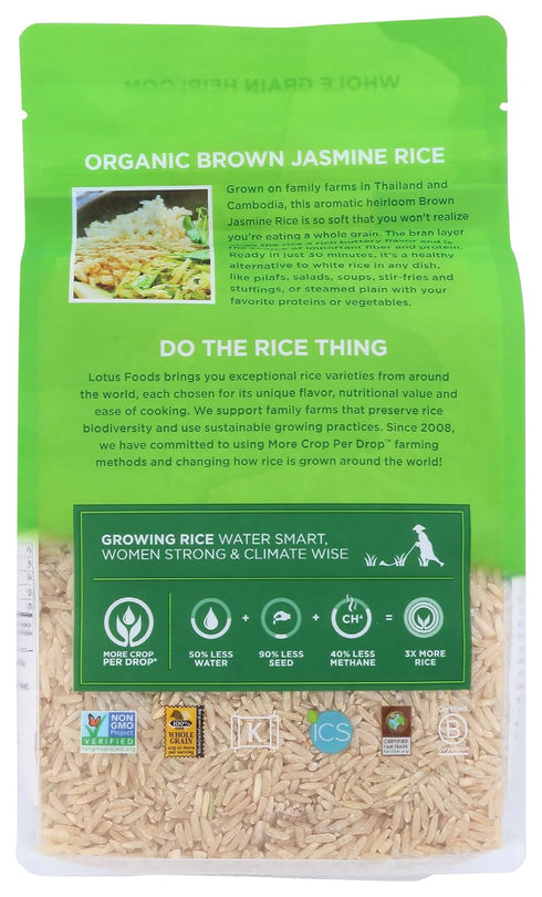 30 OZ LOTUS FOODS Organic Brown Jasmine Rice