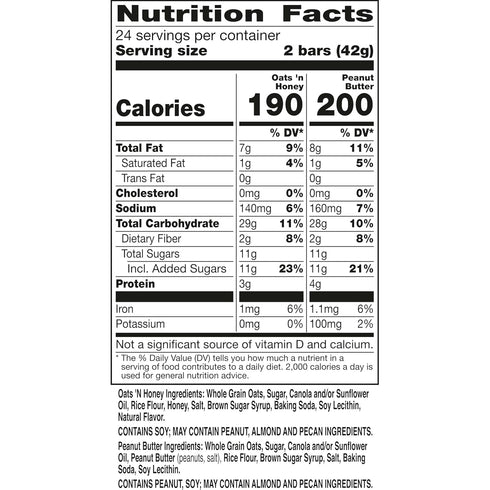 Pack, 48 35.76 oz (24 Nature Valley Crunchy Granola Bars, Variety Ct, Pouches)