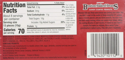Boston Baked Beans 4.31 oz Candy Coated Peanuts