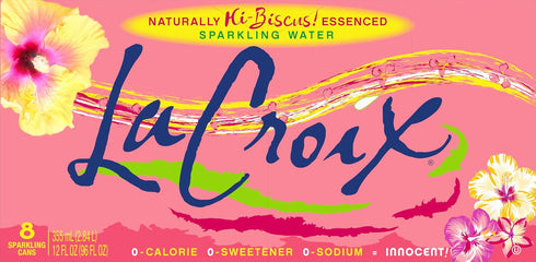12 Oz (pack 8) La Croix Sparkling Water, Hi-Biscus!, Fl