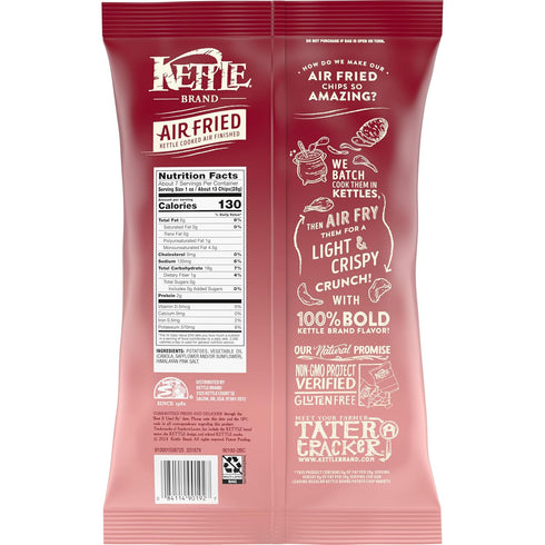 6.5 Oz Kettle Brand Potato Chips, Air Fried Himalayan Salt Kettle Chips, Bag