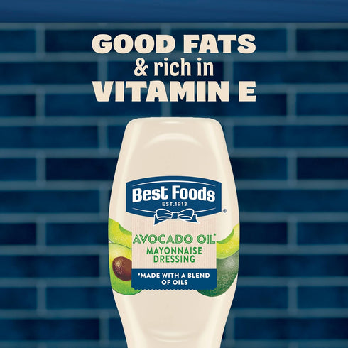 11.5 Oz Best Foods Mayonnaise Dressing Avocado Oil Simple Pleasure with Good Fats, Rich in Vitamin E Fl