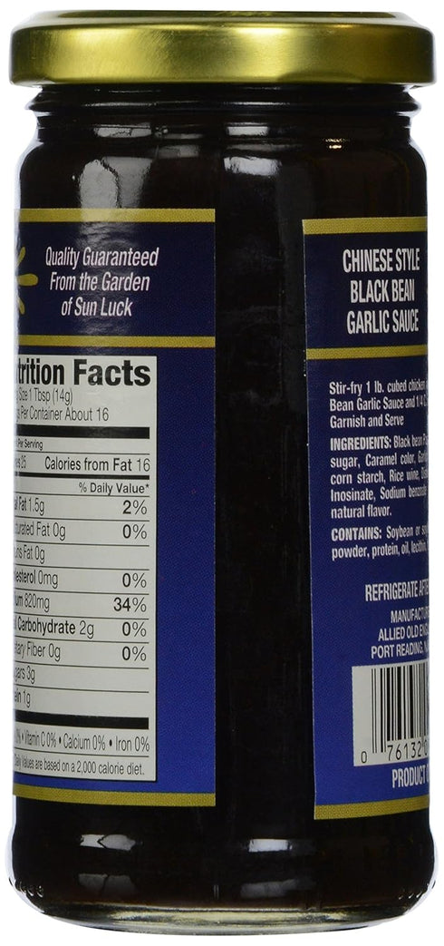 Sun Luck Black Bean Garlic Sauce, 8 oz