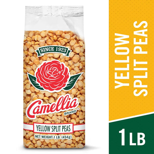 1 (Pack 6) Camellia Brand Dried Yellow Split Peas Premium Non-GMO Split Peas for Indian Dal, Hearty Split Pea Soups