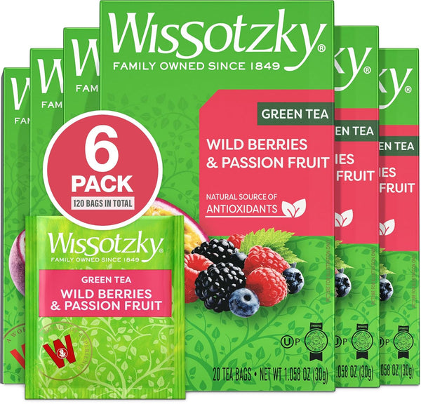 Wissotzky Wild Berries & Passion Fruit Green Tea (6 Pack - 120