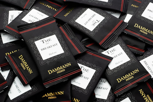Breakfast Tea Bags, Premium Gourmet French Black Tea, 24 Count Satchets, Dammann Freres
