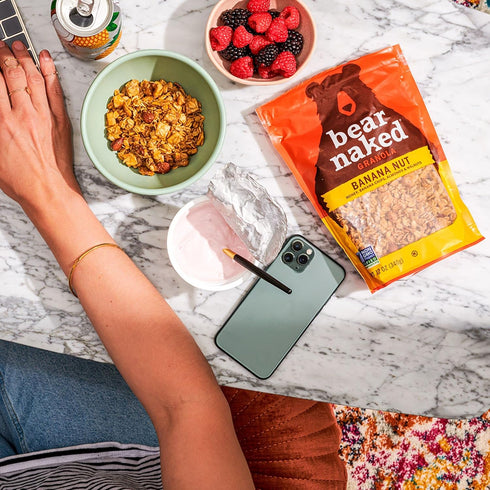 Bear Naked 12oz (1 (Pack 2) Granola Cereal, Vegetarian, Breakfast Snacks, Banana Nut, Bag Bag)