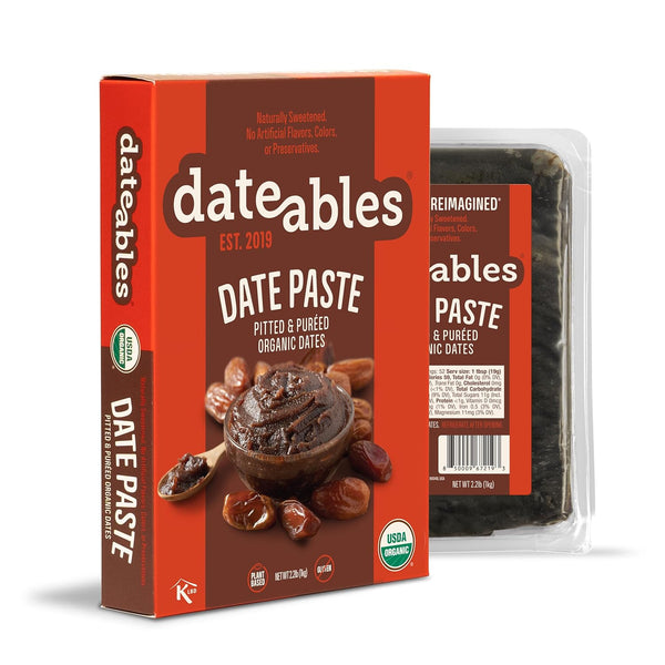 Dateables Organic Date Paste 52 Servings Pitted & Pured Dates Naturally Sweetened,