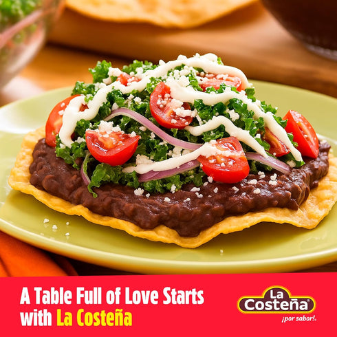 60 15.16oz, 8 Pack La Costea Refried Black Beans - Second Microwave Ready to Eat Meals for Mexican Food, Mexican Rice