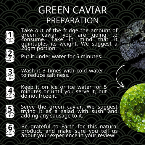 VeganZen 100GR Sea Grapes to Eat Seaweed Snacks Salad Kit Umibudo dried ramen toppings korean food green caviar