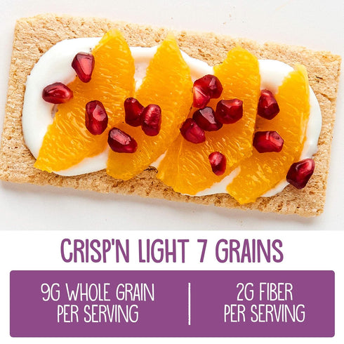 Wasa Crisp’n Light 7 Grains Crispbread, 4.9 oz (Pack of 4), Non-GMO Crackers, 7 Grain Blend, 20 Calories