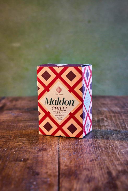 100g Maldon Chilli Sea Salt Flakes, Blended with Aleppo & Birds Eye Chillies - Take Simple Dishes to the Next Level