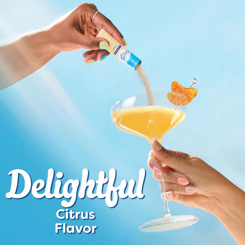 10 Packets, 0.9 oz Crystal Light Drink Mix with Caffeine, for Convenient On-the-Go Flavorful Hydration, Citrus Natural