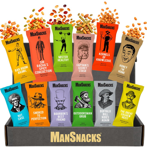 Gourmet Nuts Gift Basket for Men | Variety of 12 Unique Nuts,
