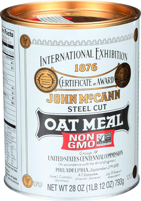 28 (Pack 4) McCann's Irish Oatmeal, Traditional Steel Cut Oats, Ounce