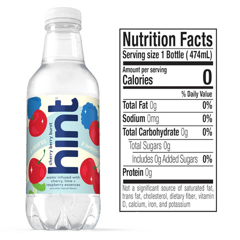 Summer Pack 16 Oz (Pack 24) Hint Fruit-Infused Bottled Water, Classics Variety - Sugar Free Flavored Water with Zero