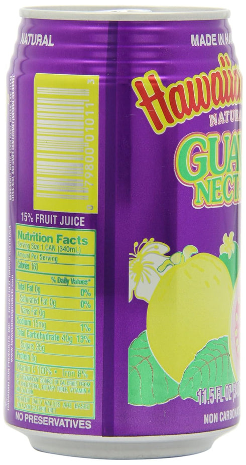Hawaiian sun 11.5 Oz (Pack 24) Nectar, Guava, Fl