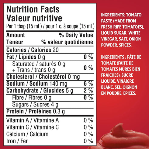 750mL/25oz., Heinz Tomato Ketchup, Bottle, {Imported from Canada}