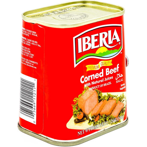 12 oz, (Pack 2) Iberia Corned Beef, Premium Quality Corned Beef With Natural Juices, Halal