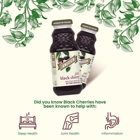 8 oz (12 Pack) R.W. Knudsen Just Black Cherry Juice, fl