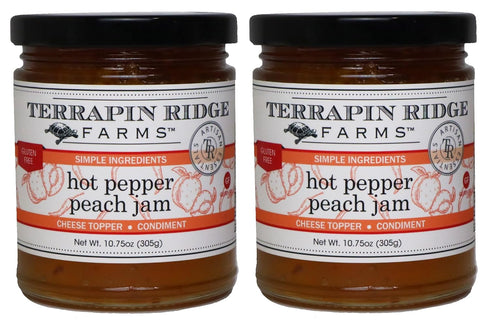 Terrapin Ridge Farms Hot Pepper Peach Jam with Mild Heat 10.75 Ounce
