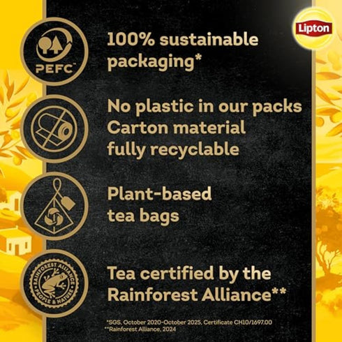 20 Lipton Black Tea Peach Mango, Pyramid Tea Bags, Flavored Teabags for a Refreshing Cup of Tea, Total Tea Bags