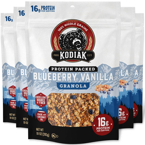 Kodiak Cakes Granola, Blueberry Vanilla, High Protein, 100% Whole Grains (Pack of
