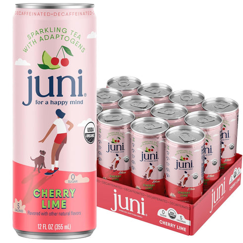 Juni Sparkling Adaptogen Drink with Ashwagandha, Lions Mane & Reishi Mushrooms |