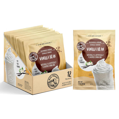 Big Train Vanilla Bean Blended Creme Beverage Mix, 2.9 oz Packets (Pack