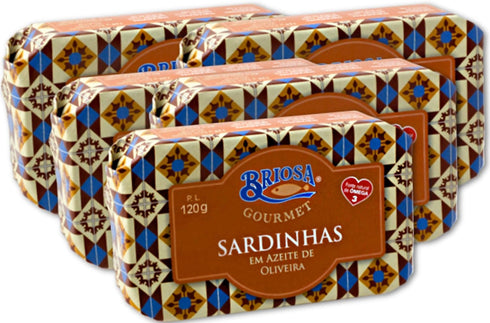 Briosa Gourmet Sardines in Olive oil - Tinned and packaged by Hand - Rich