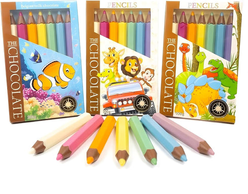 3 21 (63 15.8 oz), Andy Anand Milk Chocolate Pencil Treats - Boxes of Pencils Each Pencils, European Milk Chocolate